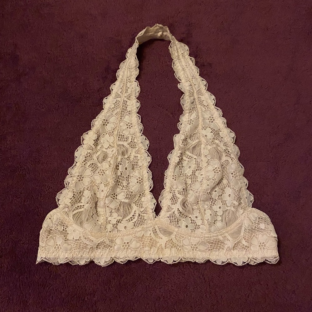 Free People Floral Halter Bralette